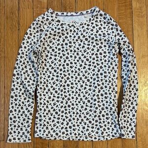 Mini Boden sz 7-8 long sleeve animal print top